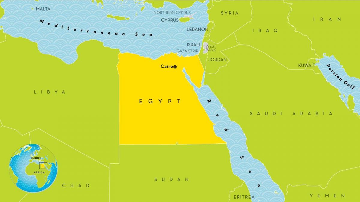 glavni grad Egipta na karti