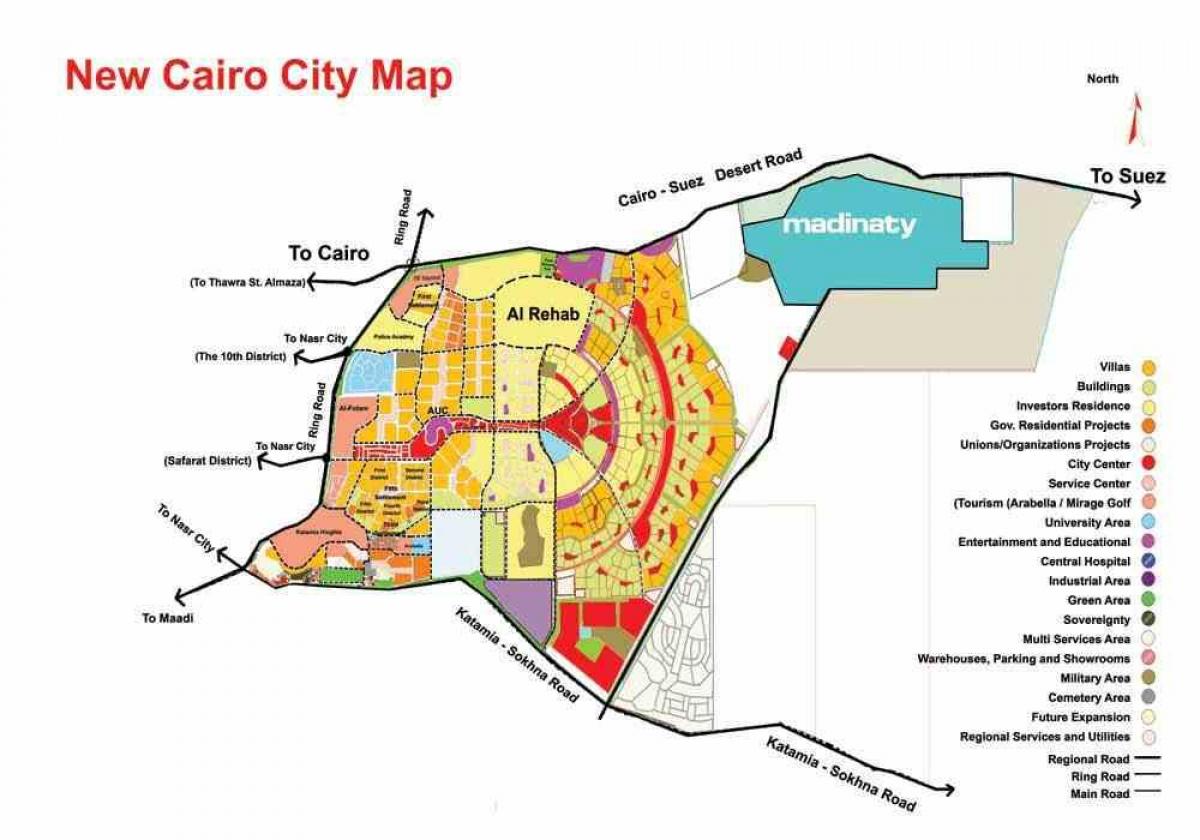 Karta novog grada Kairo 